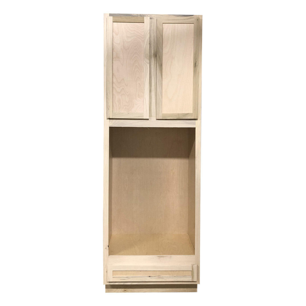 8' Double Oven Kitchen Cabinet | Unfinished Poplar | Shaker Style | 33"